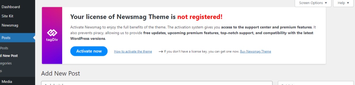 Theme activation problem